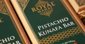 Royal Mahal's Dubai Viral Kunafa Chocolate Bar – Golden Kunafa and Velvety Chocolate Layers